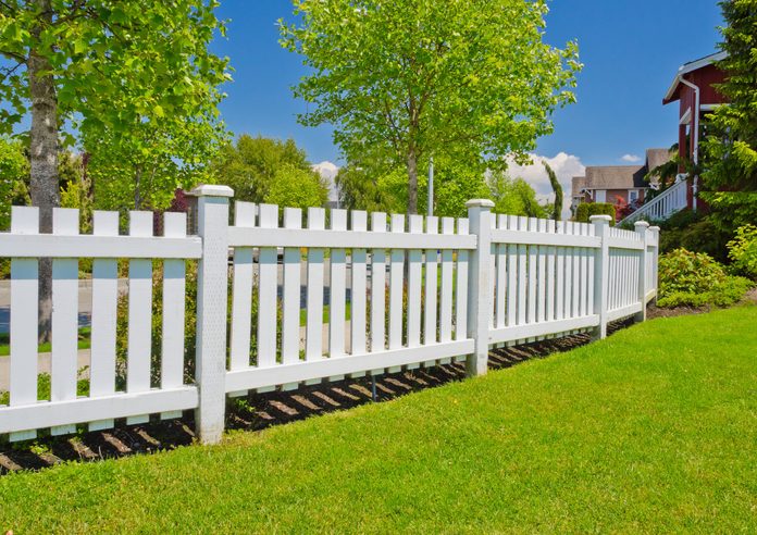 County style wooden fence.