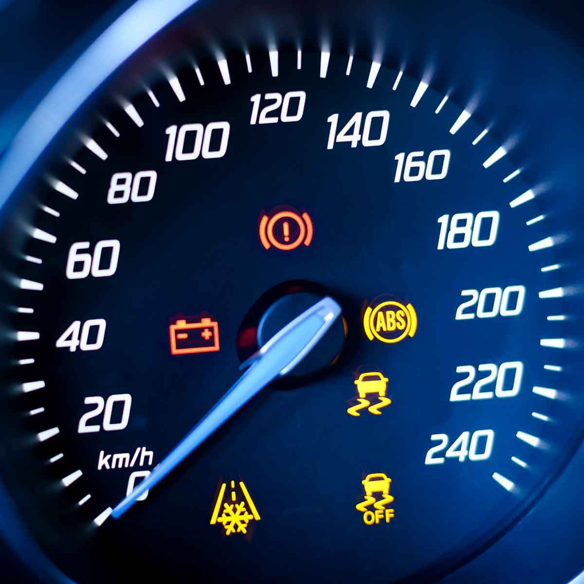 Car Dashboard Light Snow Warning 