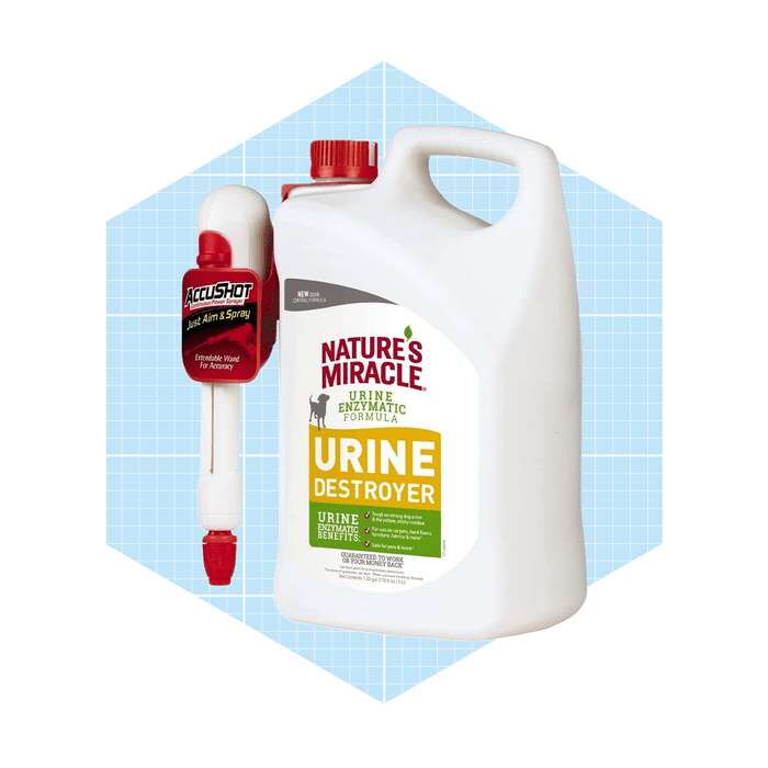 A spray bottle labeled "Nature