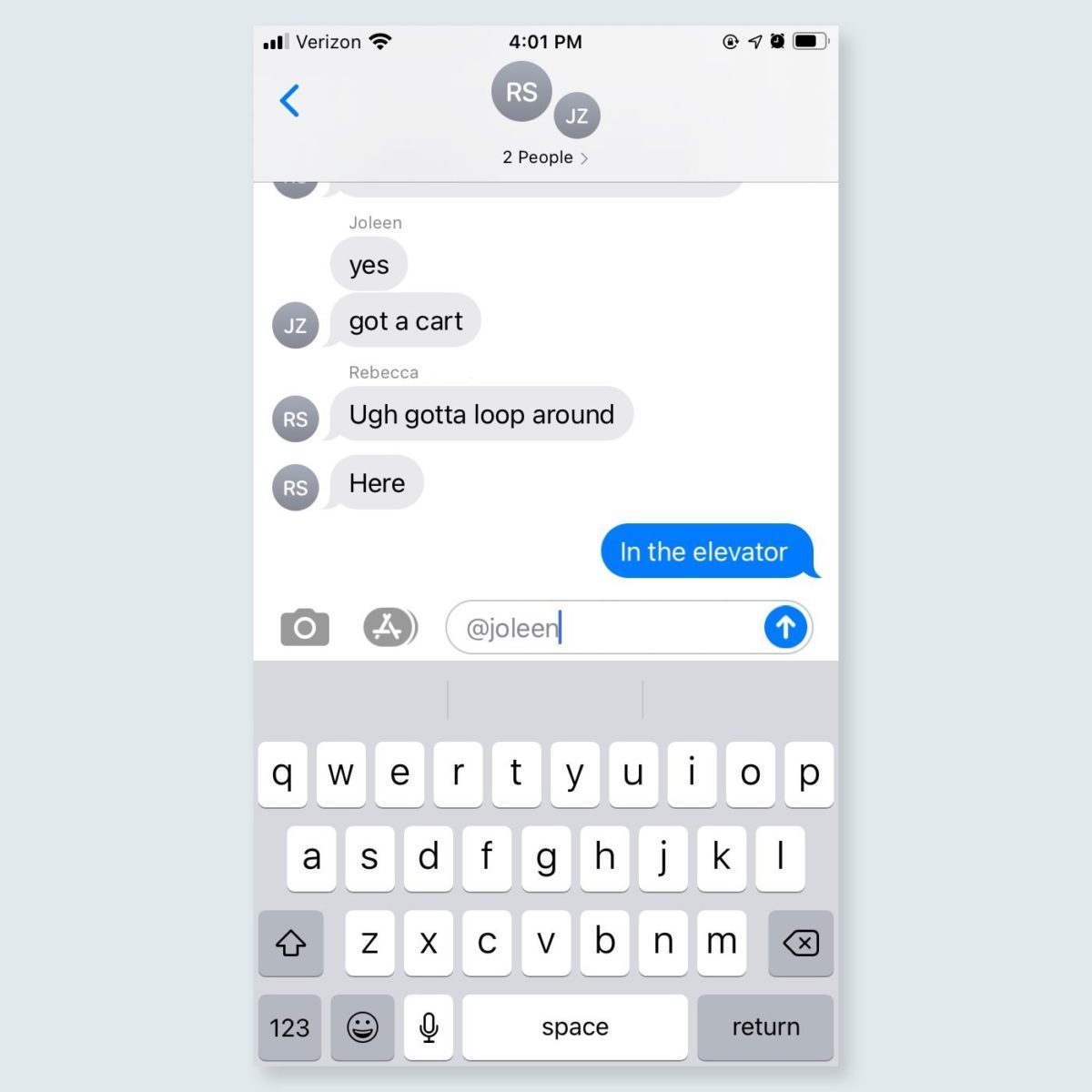 iphone trick - tag contacts in group messages