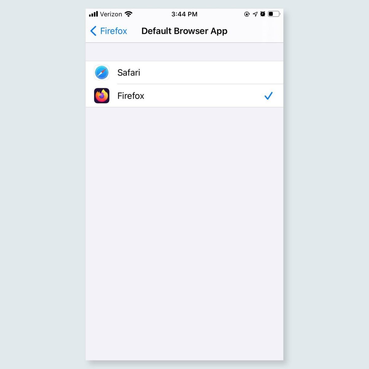 iphone trick - Change your default web browser