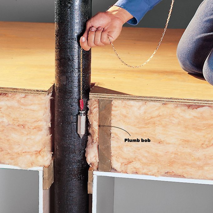 Wire Along The Plumbing Stack