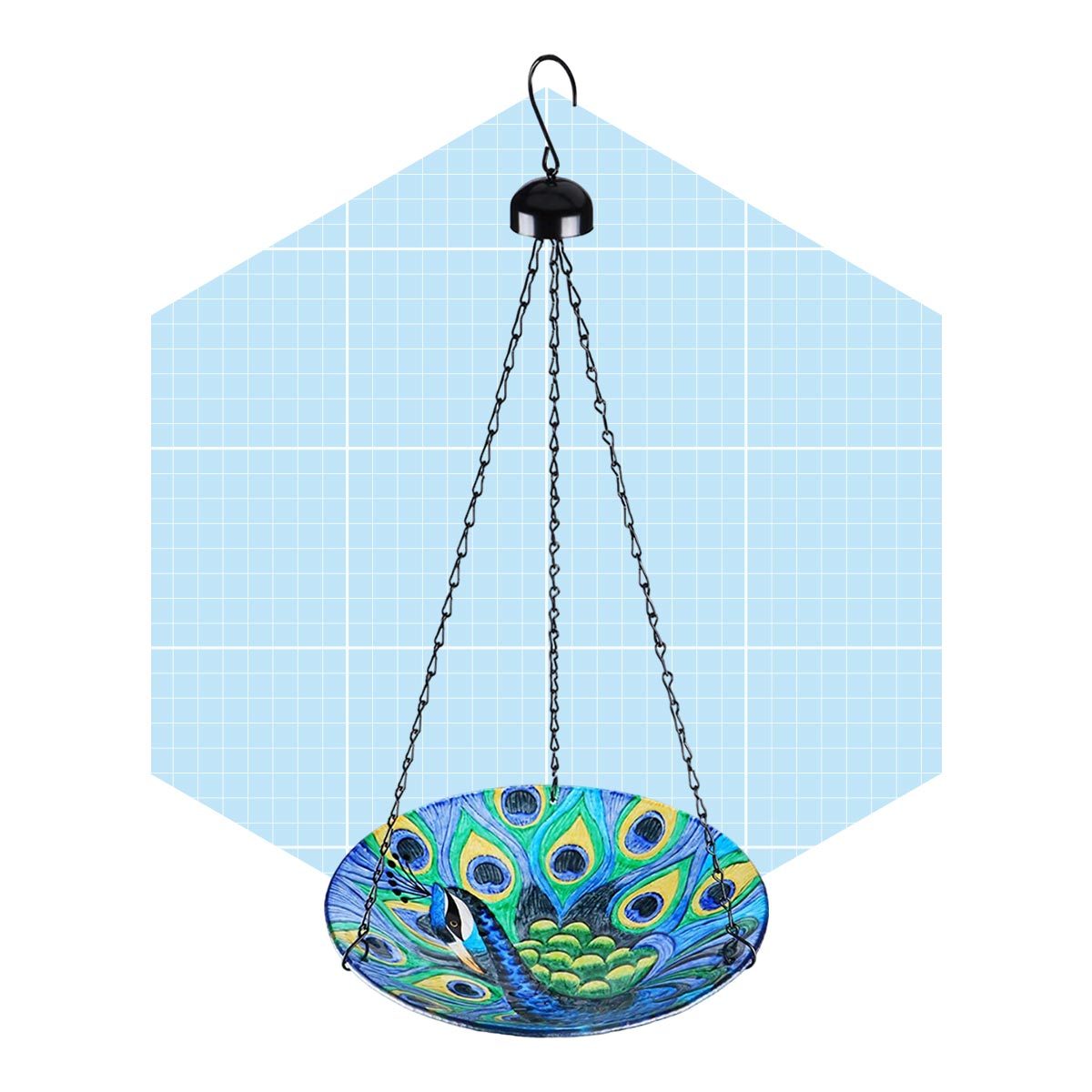 Colorful Hanging Birdbath
