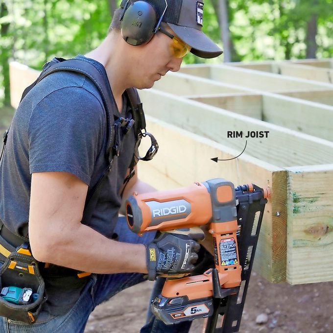 Installing the rim joist