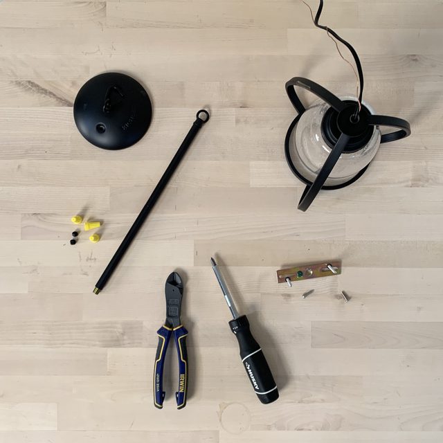 pendant light hanging materials