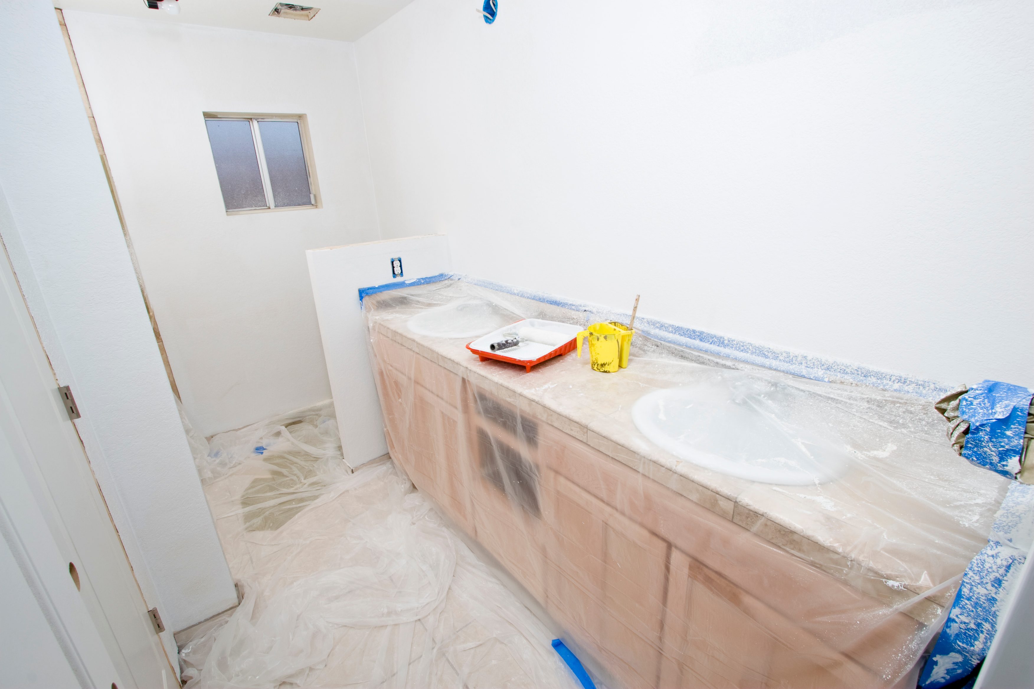 bathroom being remodeled