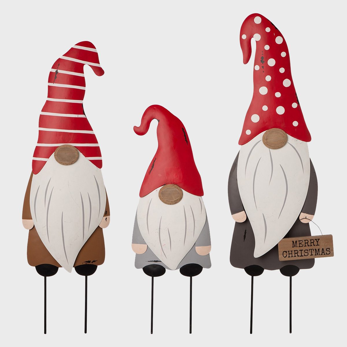 Metal Christmas Gnomes Decorations