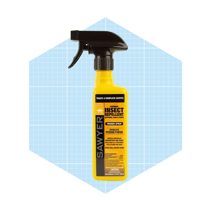 A yellow trigger spray bottle labeled 
