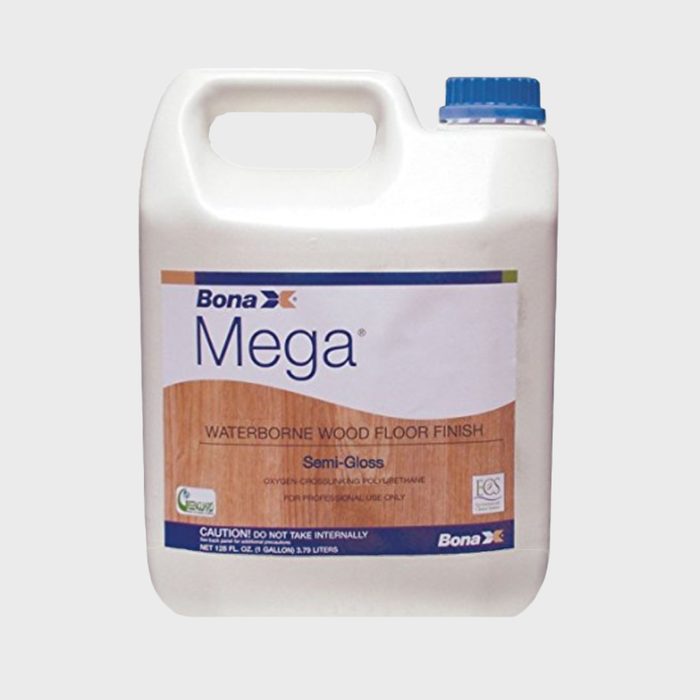 A white plastic container labeled 