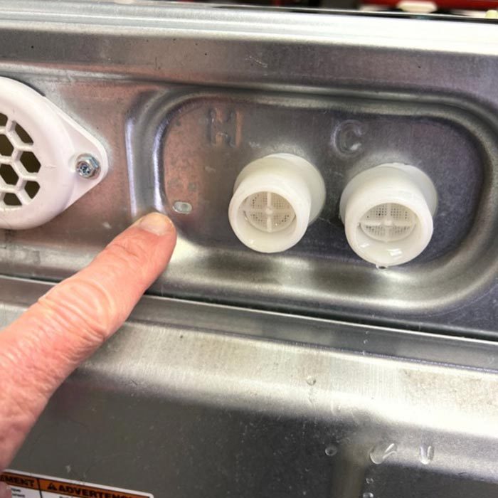 Remove Screw Holding Fill Valve To Washer Body