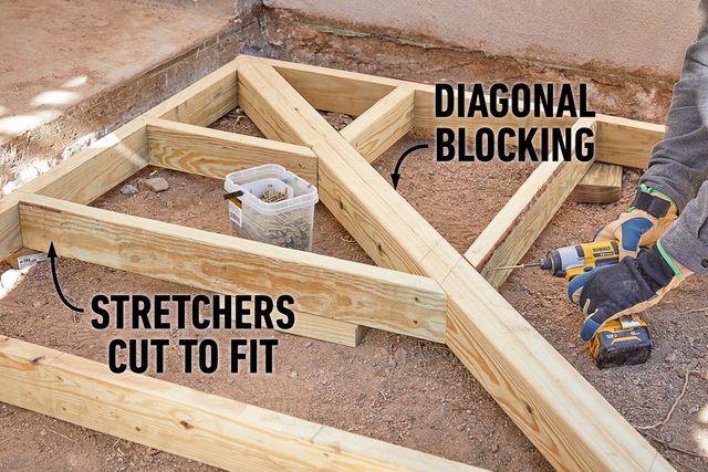 Fh22jun 618 50 106 How To Build A Composite Boardwalk And Accent Walls Add Blocking At The Miters