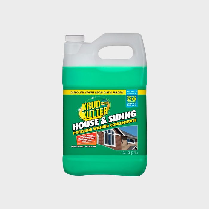 A green plastic jug labeled 