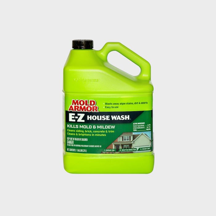 A green container labeled 