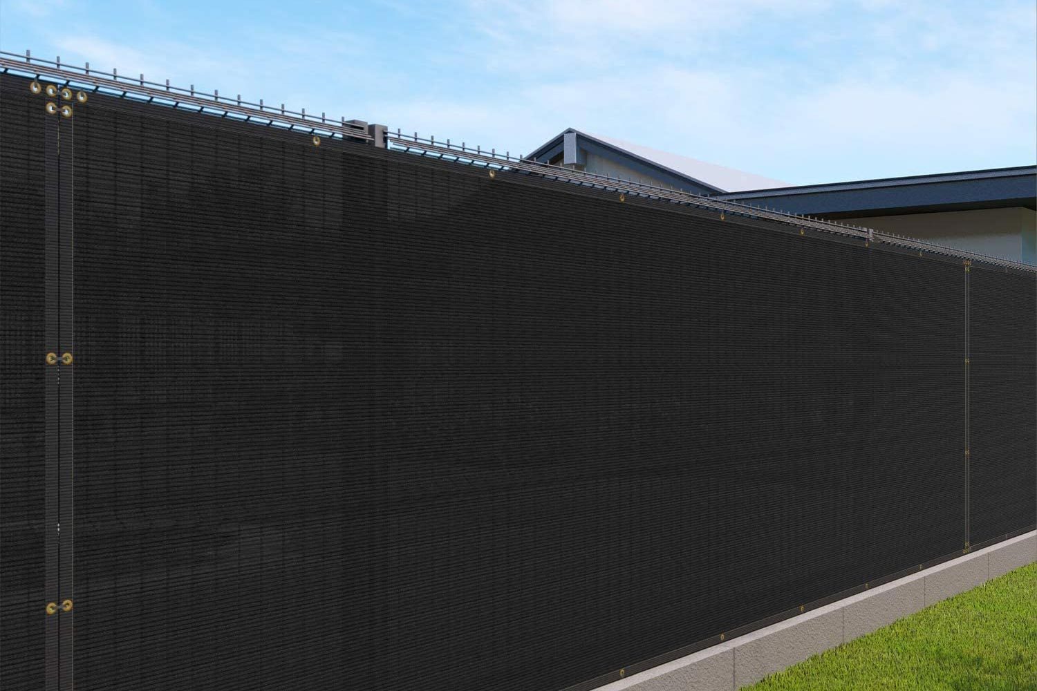black Fabric Fence