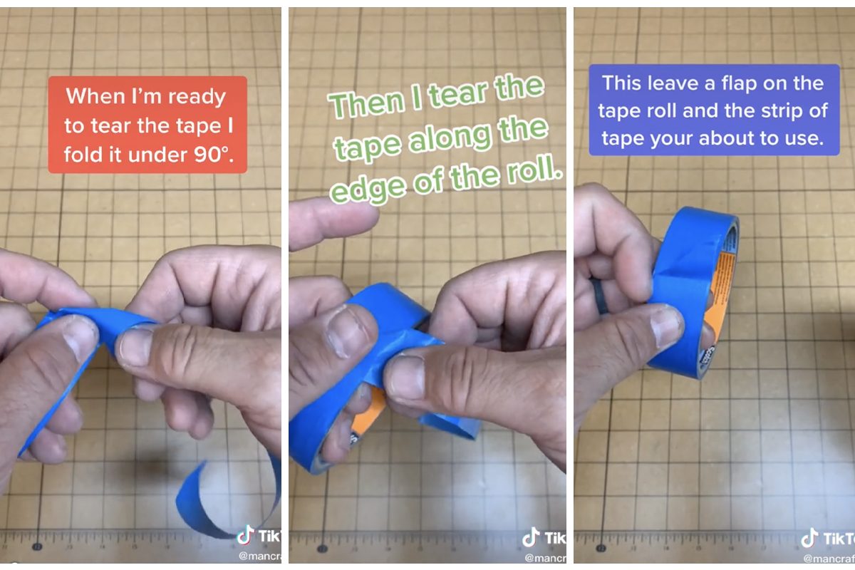 This TikTok Hack Makes Tearing Tape Easier