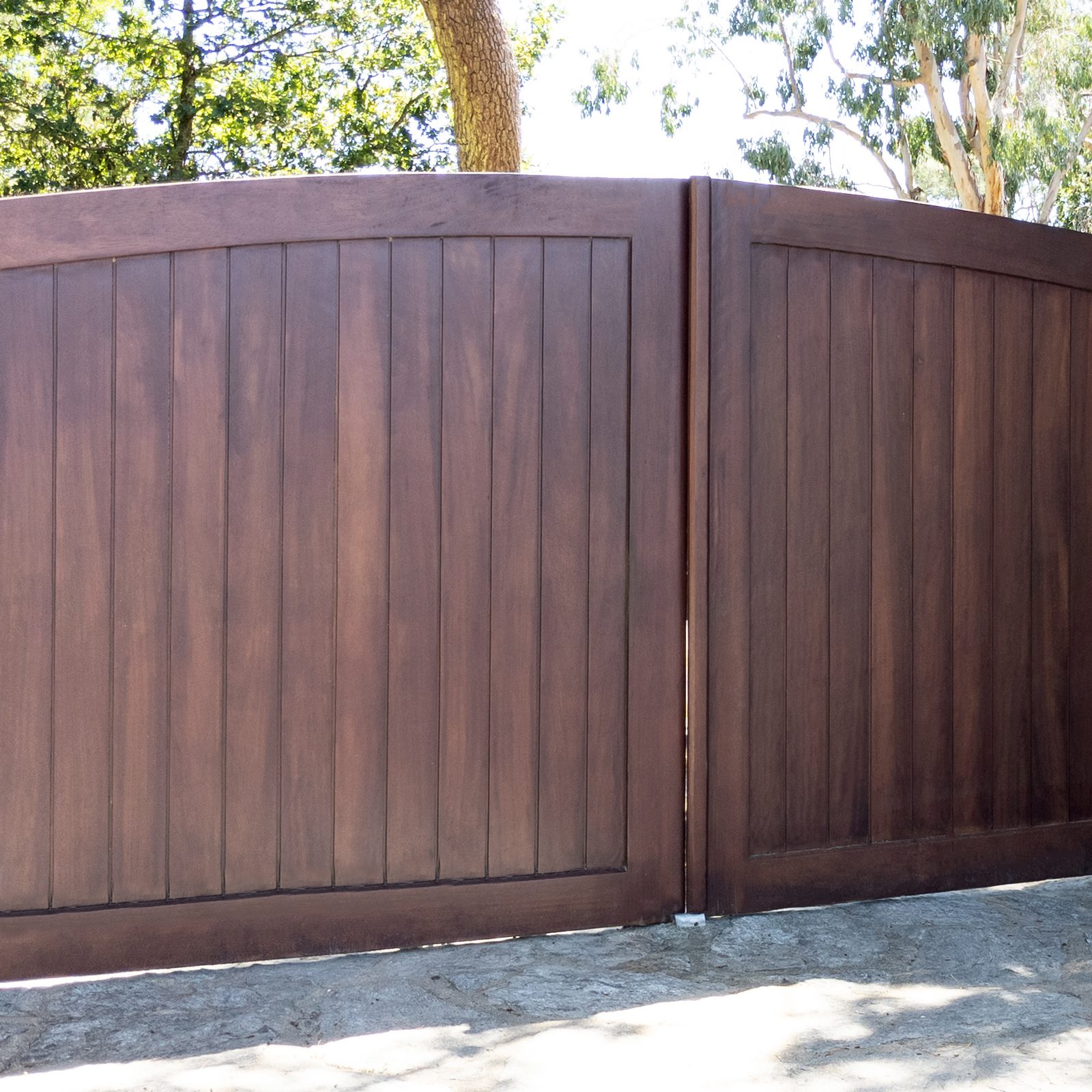 Weathered Wood Vinyl Fence gate