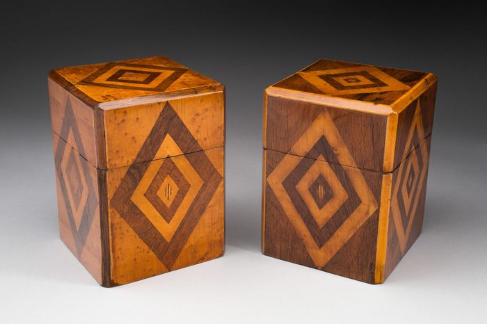 Pair Of Tea Caddies