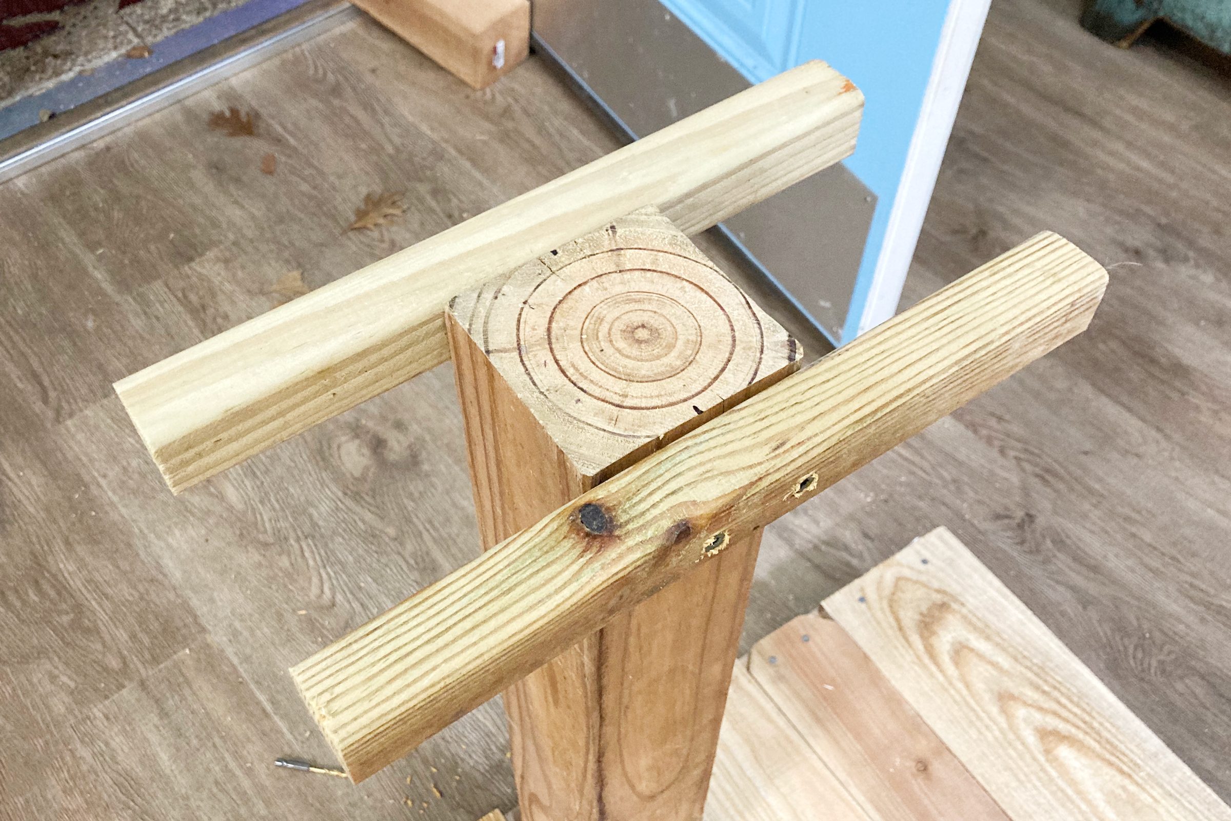 Diy Cat Tree And Towerstep 7 Cat Tree Add 2x2 Braces 1 Ally Childress For Fhm Jvedit