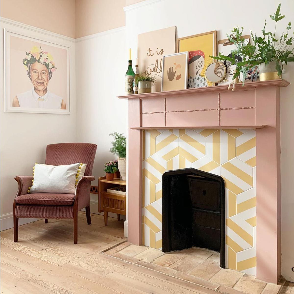 Geometric Fireplace