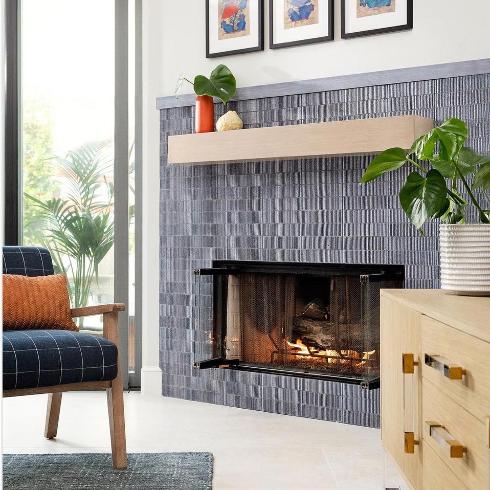 Textured Fire Place