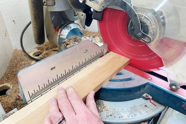 Cut the main trim frame pieces to final length