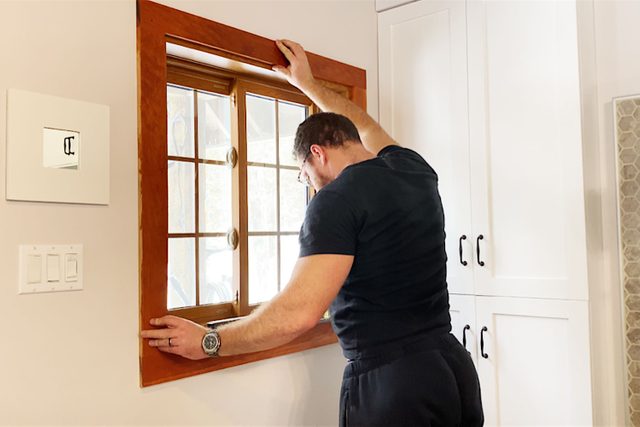 Finish and install the trim frame