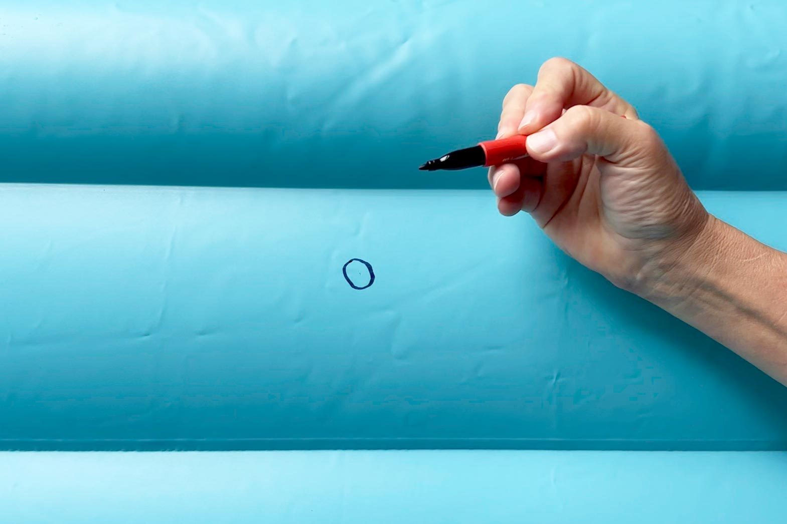  Mark Hole with sharpie