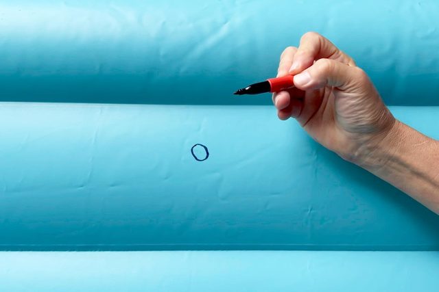 Mark Hole with sharpie