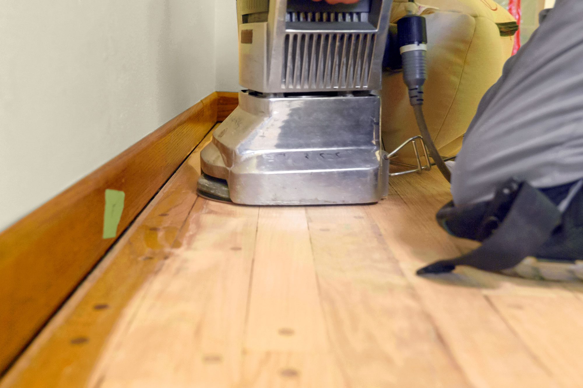 Sanding Edges of Wooden Floor