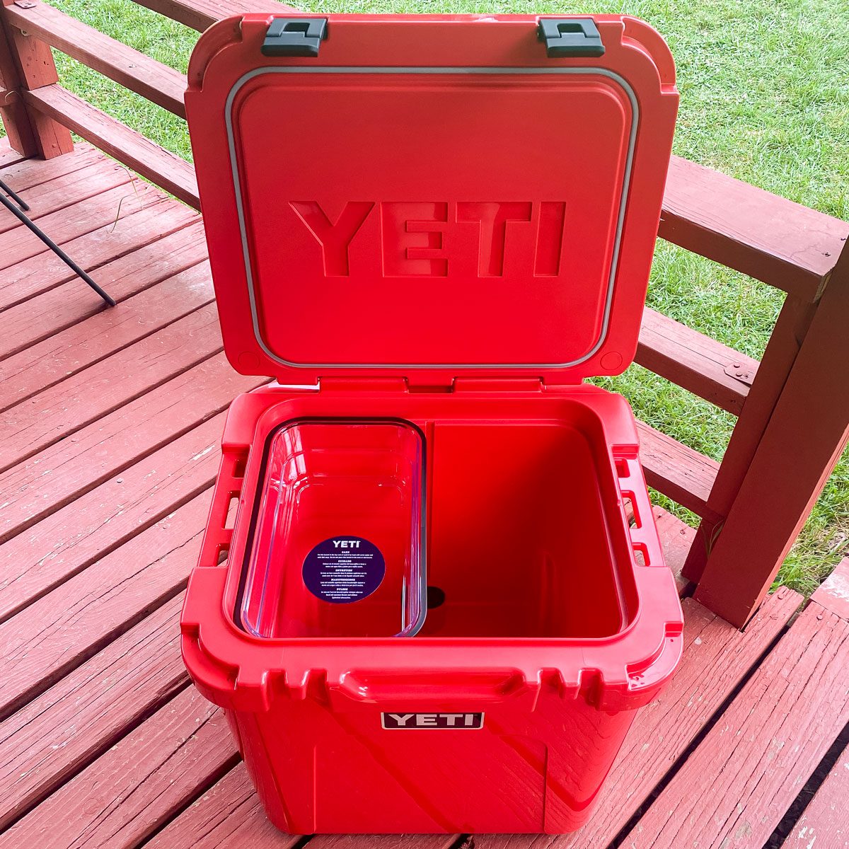 Yeti Roadie 48 Wheeled Cooler Opened