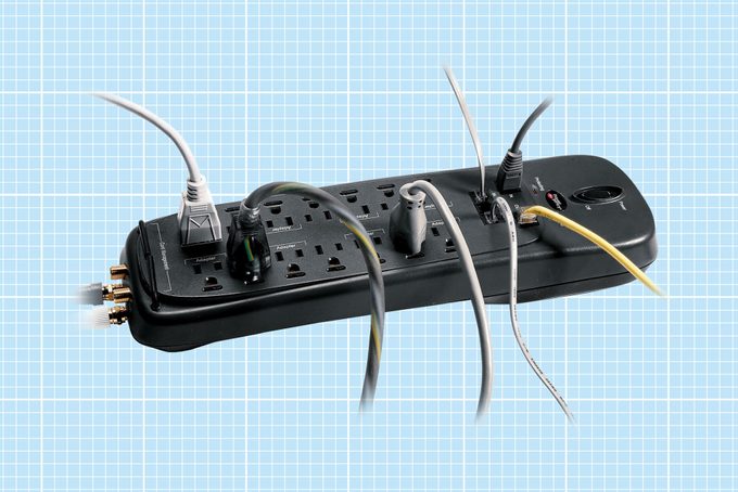 Fhm Blue Grid Surge Protector For Electronic Devices