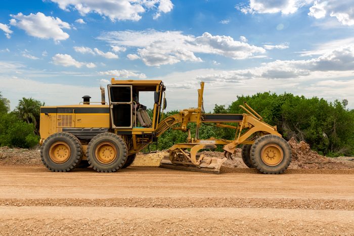 Grader at Road Construction