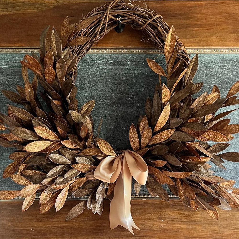 Copper And Champagne Wreath Courtesy The.accidental.farmgirl Instagram