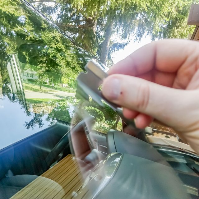 Clean Up with razor blade