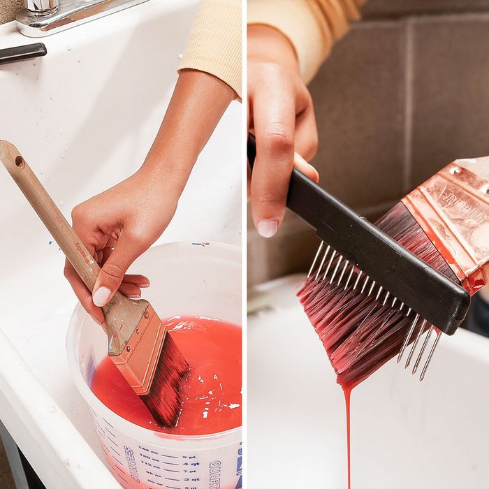 Cleaning Paint Brush