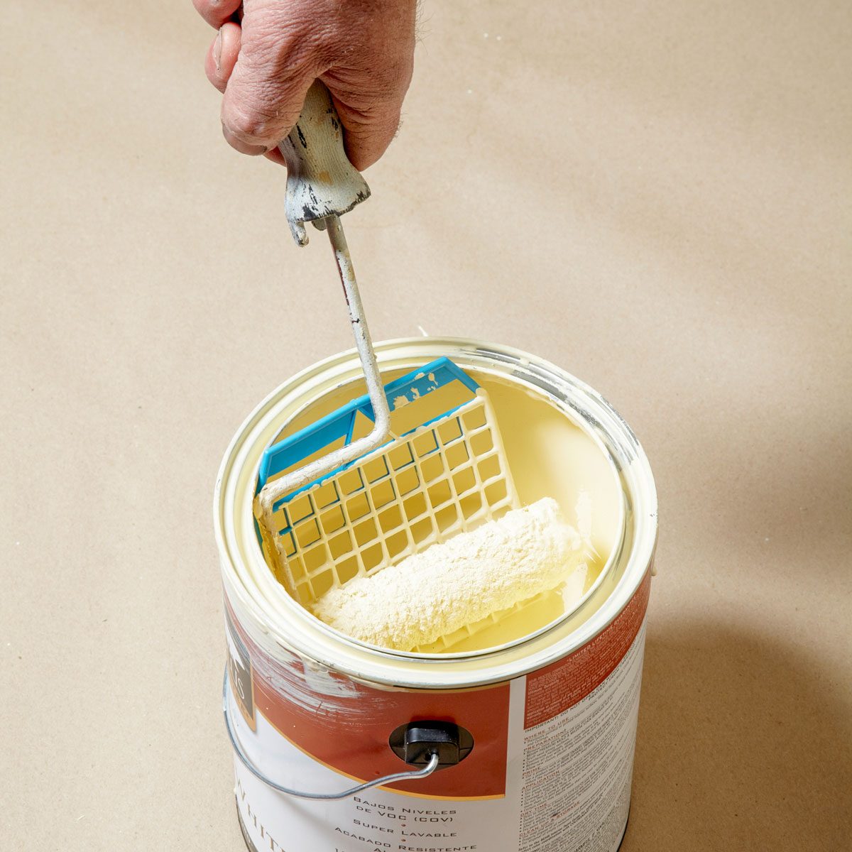 Mini Roller in Paint Bucket