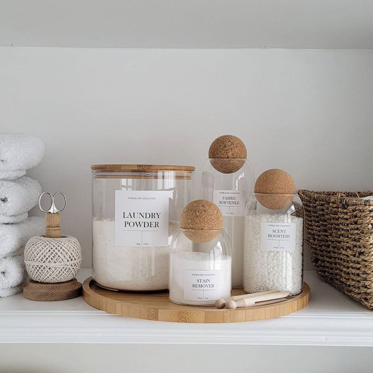 Laundry Utility Storage Jar Set