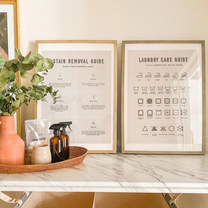 Stain Guide Art in a Laundry Room