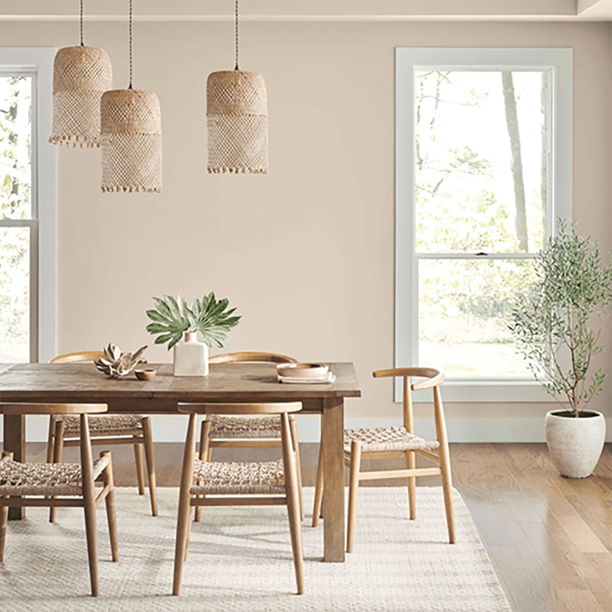 Beige Paint Colour in Living Room