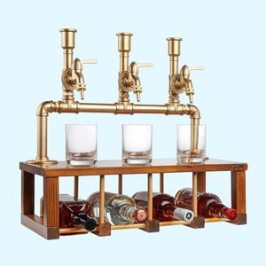 Dispenser For Home Bar Industrial Style Alcohol Liquor Bottle Pourers Ecomm Via Etsy.com