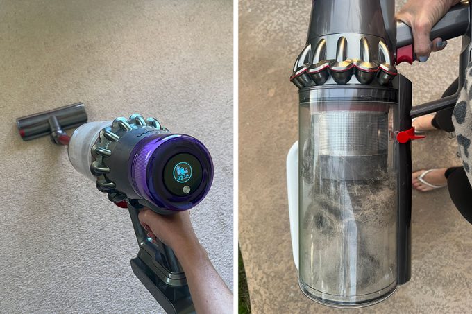Dyson Outsize Plus cleaning carpet