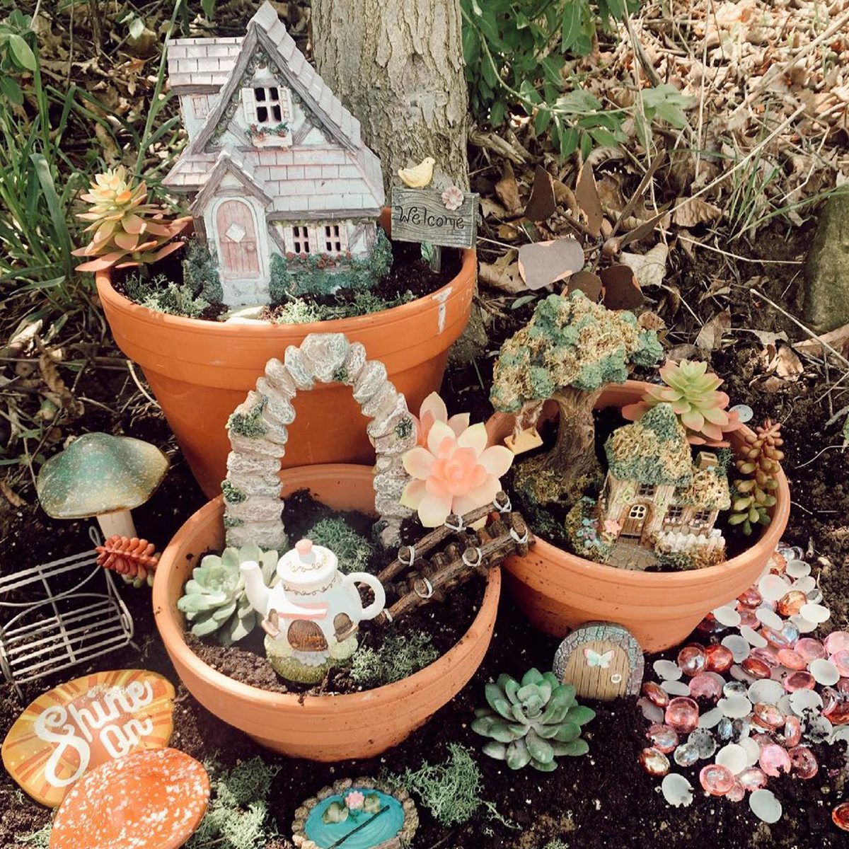 8 Breathtaking Diy Fairy Gardens Fairy Garden Village Courtesy @emmapurtan