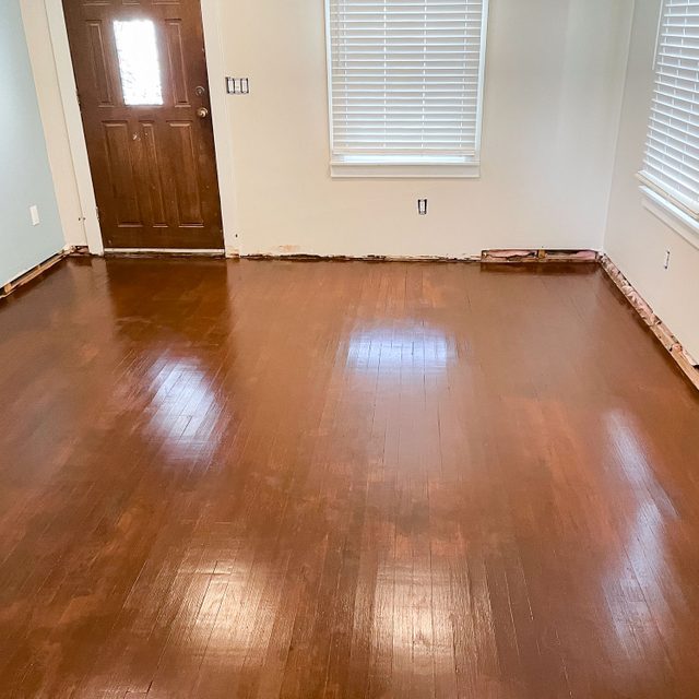 Stained Hardwood Floor