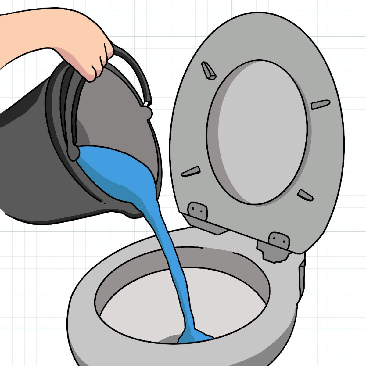 How to unclog a toilet with hot water