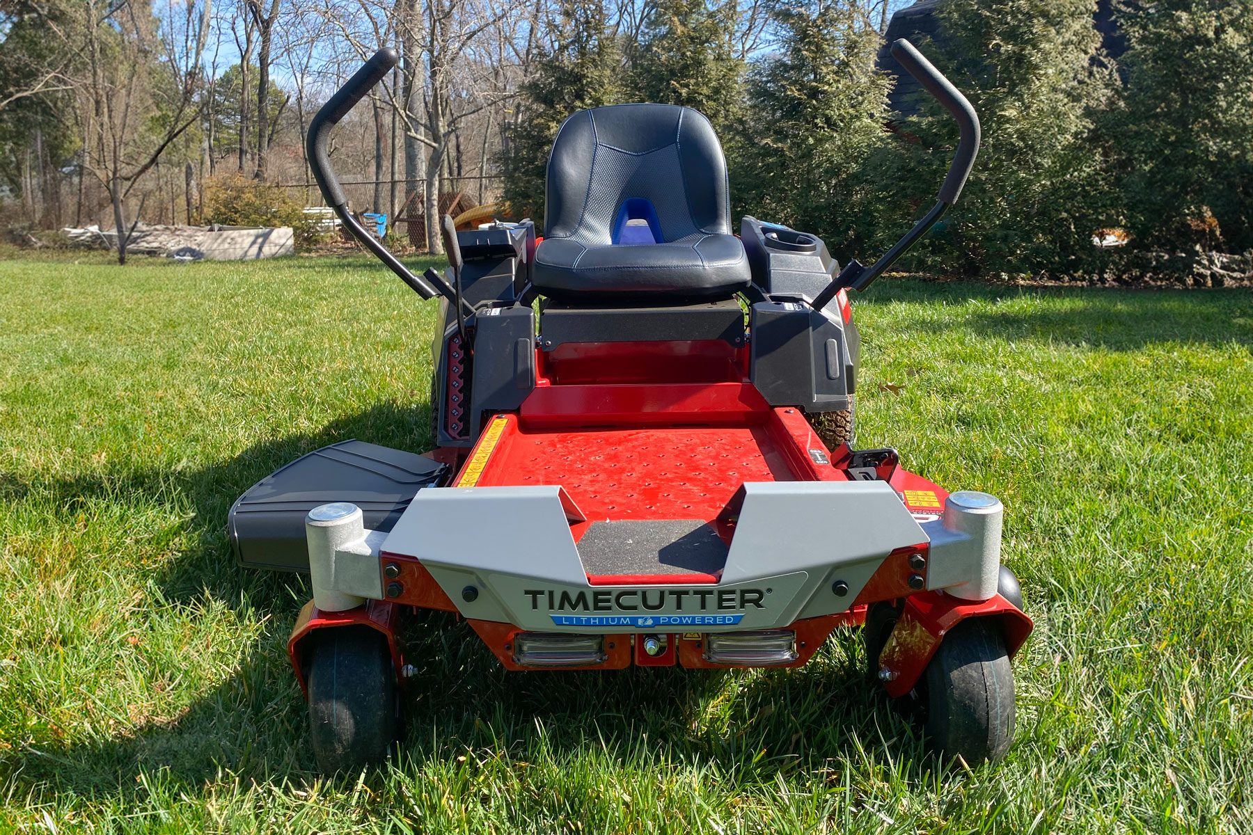 Front side of Toro Electric Zero Turn Mower 