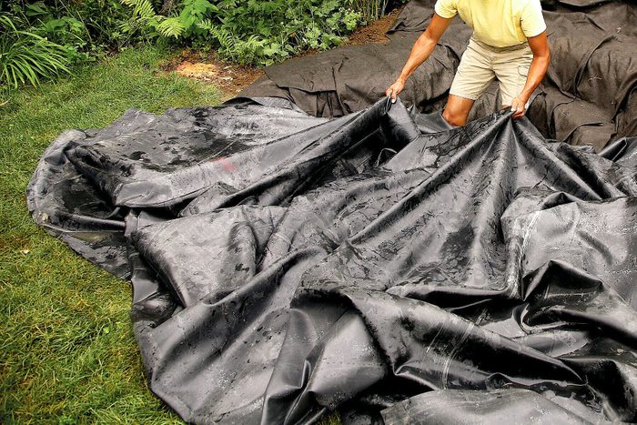 adding Epdm Rubber to backyard Pond