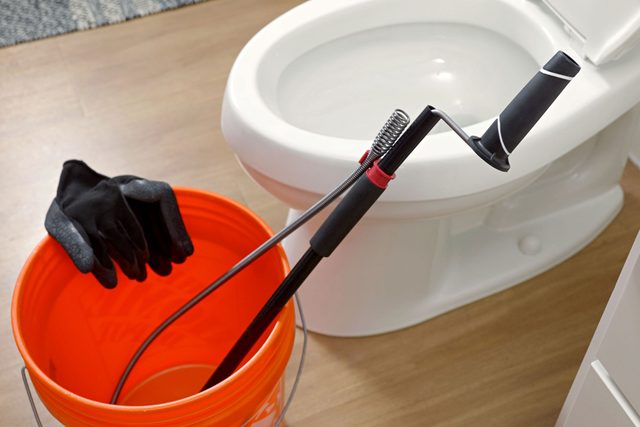 Prep The Space for Snaking the Toilet