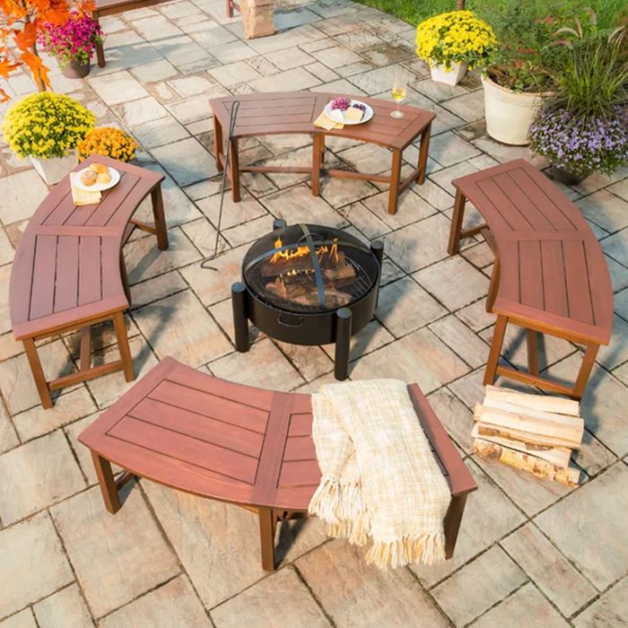 Red Barrel Studio Curved Picnic Bench