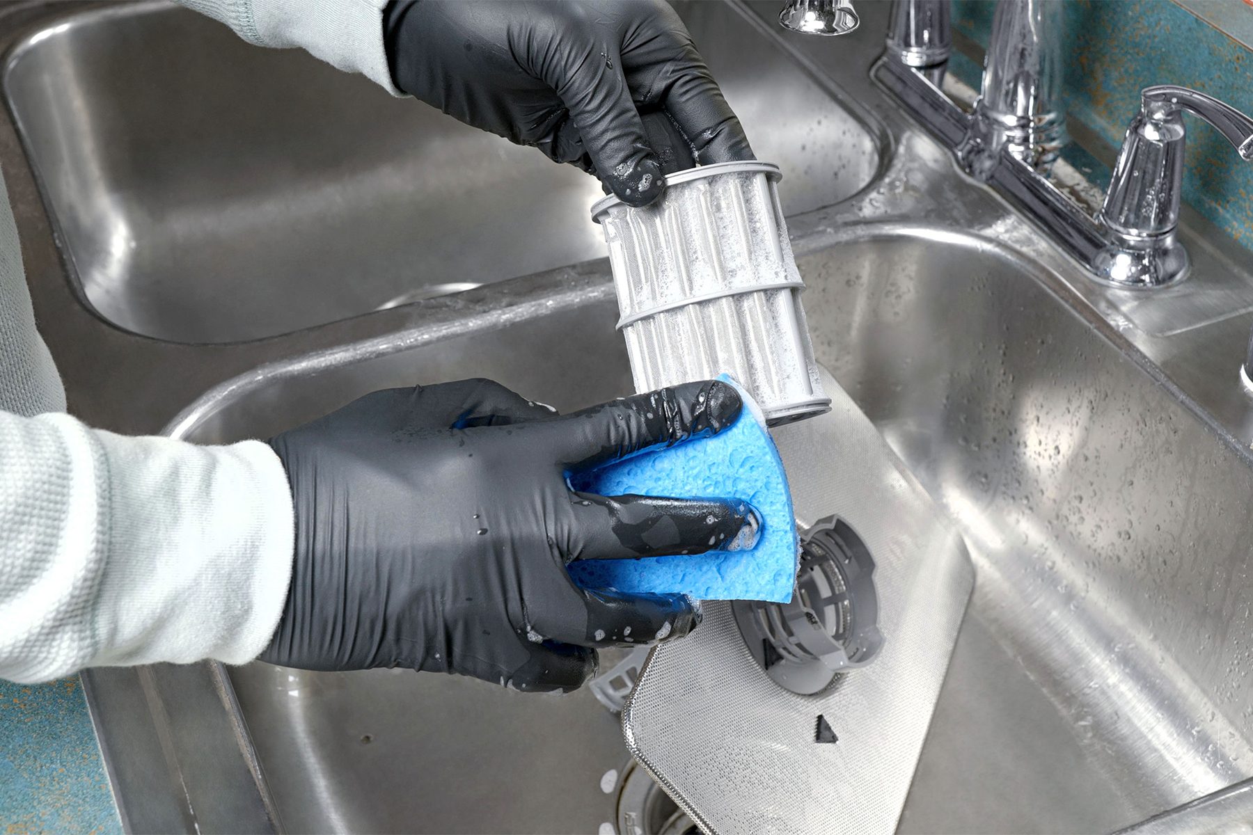 How To Clean A Dishwasher Filter And Spray Arm Fhmvs24 Pk 03 22 Cleandishwasherfilterandsprayarms Step4