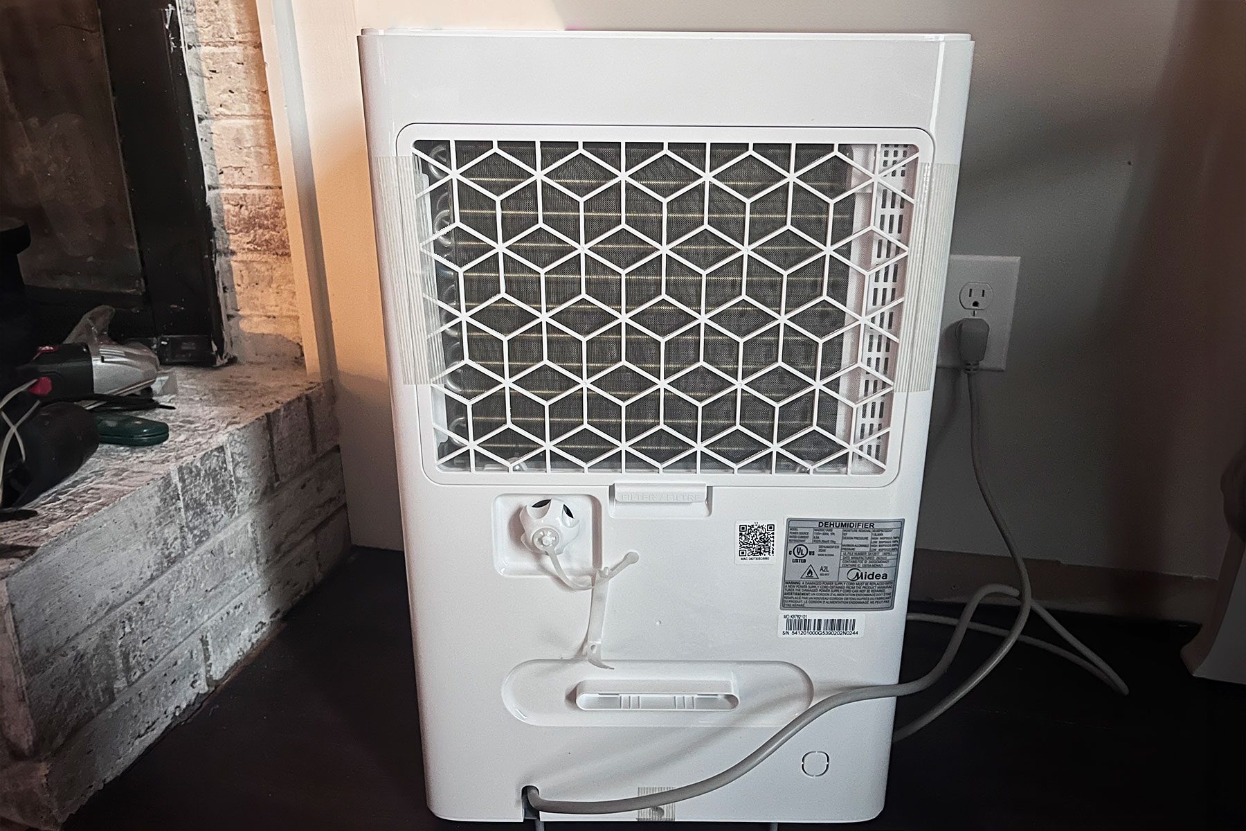 Venting area of dehumidifier 